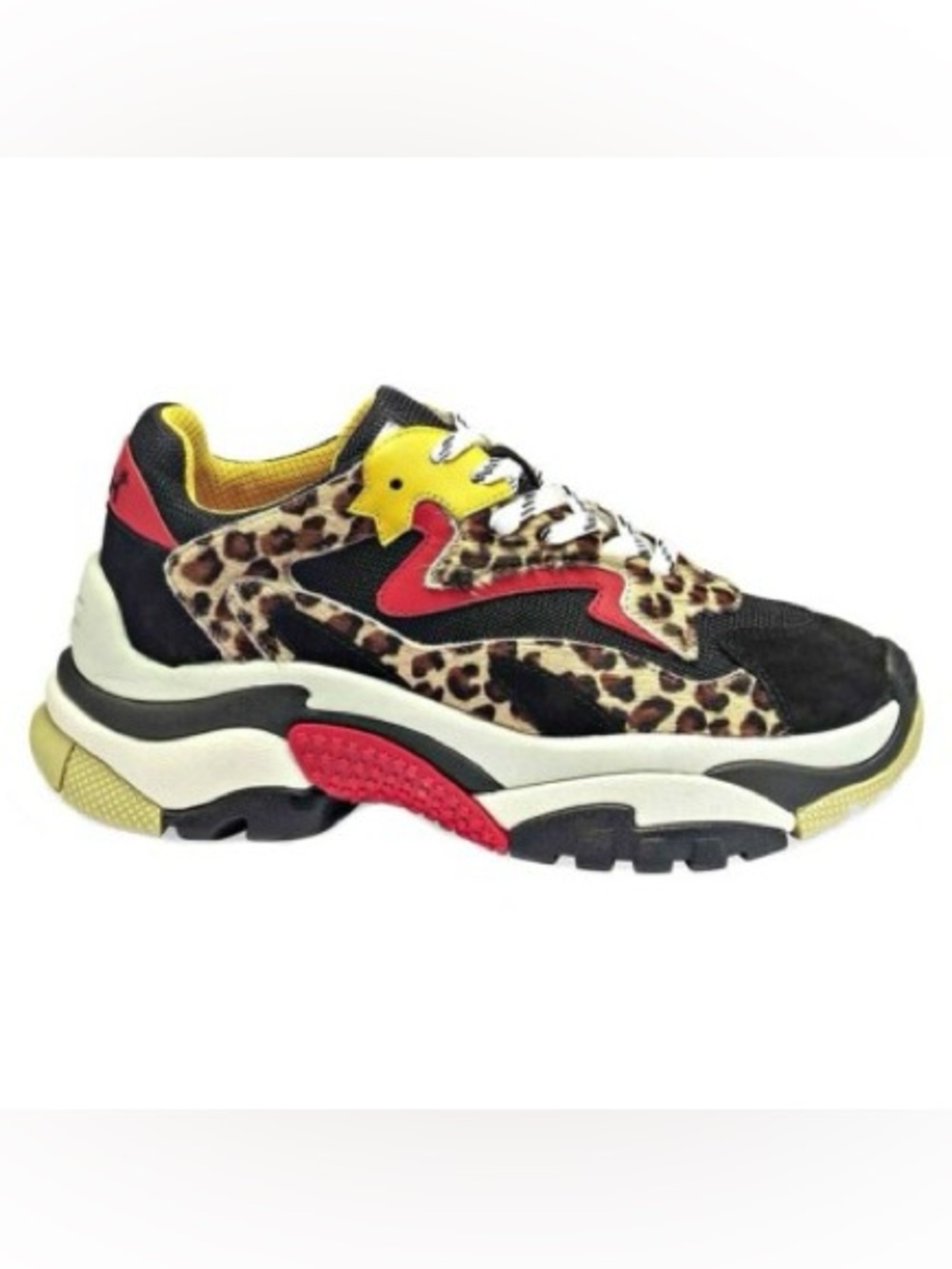 Berness Damian Leopard Chunky Platform Sneakers Size 6